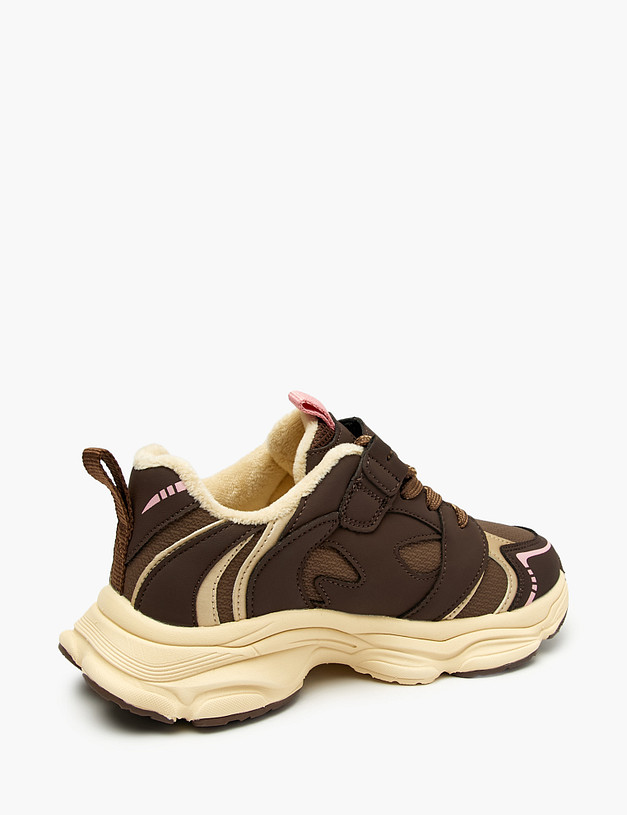 Коричневые кроссовки для девочек MASCOTTE 234-522821-0609 | ракурс 5