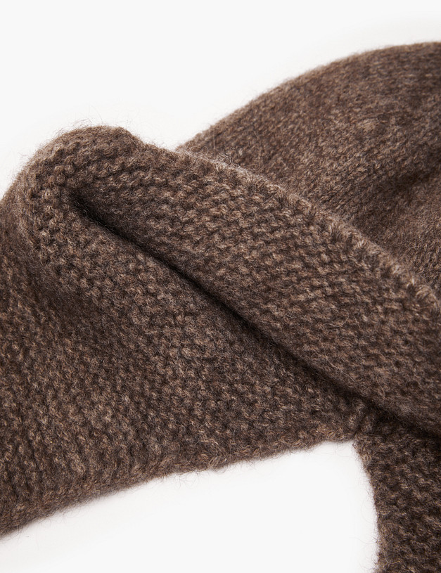 Темно-бежевая женская шерстяная шапка-ушанка MASCOTTE 998-4202-7509 | ракурс 4