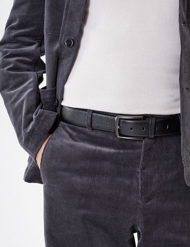 Черный мужской ремень MASCOTTE 727-1206-102 | ракурс 1