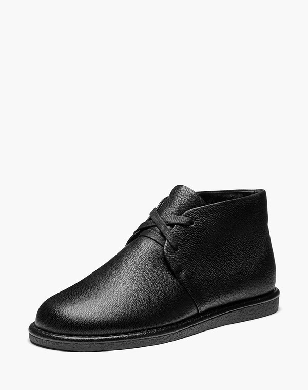 233-620622-0502 Ботинки женские нат.кожа/ворсин черн, Mascotte