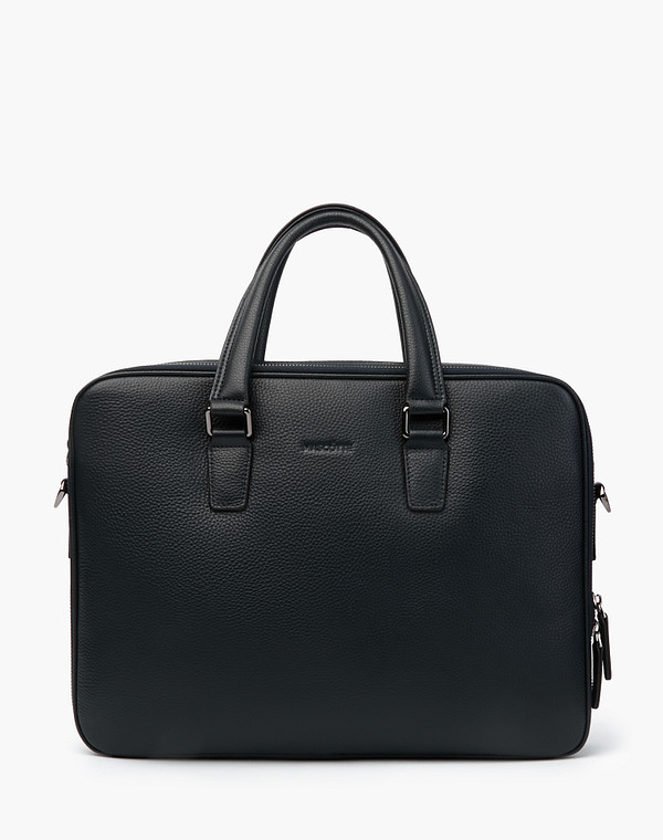 604-2147-103 Сумка мужская нат.кожа-и.кожа/текстиль синий, L, Mascotte