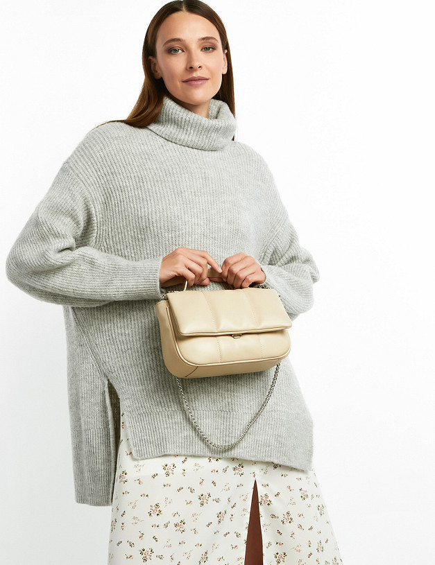 Бежевая стеганая женская сумка MASCOTTE 670-2206-608 | ракурс 1