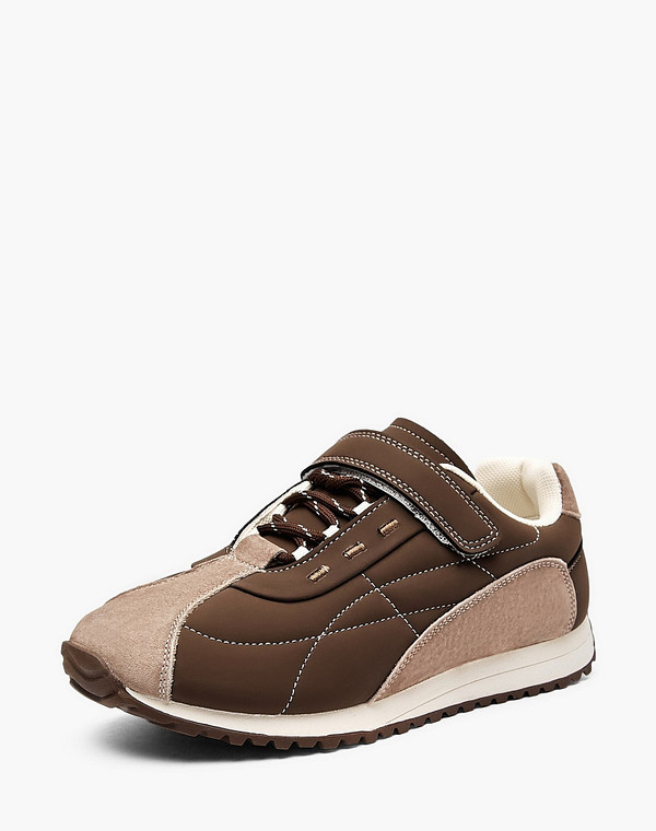 234-615721-0609 Полуботинки для активного отдыха мальч./девич. и.кожа-велюр/текстиль корич, Mascotte JUNIOR