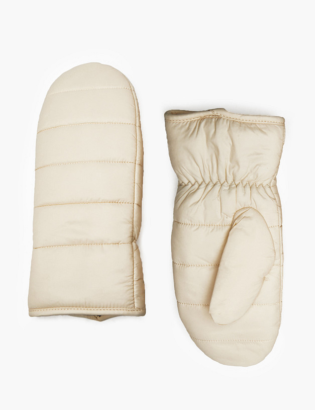 Молочные женские дутые варежки MASCOTTE 709-4230-201 | ракурс 2