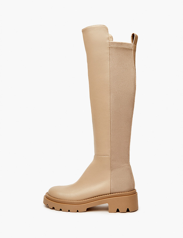Бежевые женские сапоги MASCOTTE 233-3202221-4154M | ракурс 2