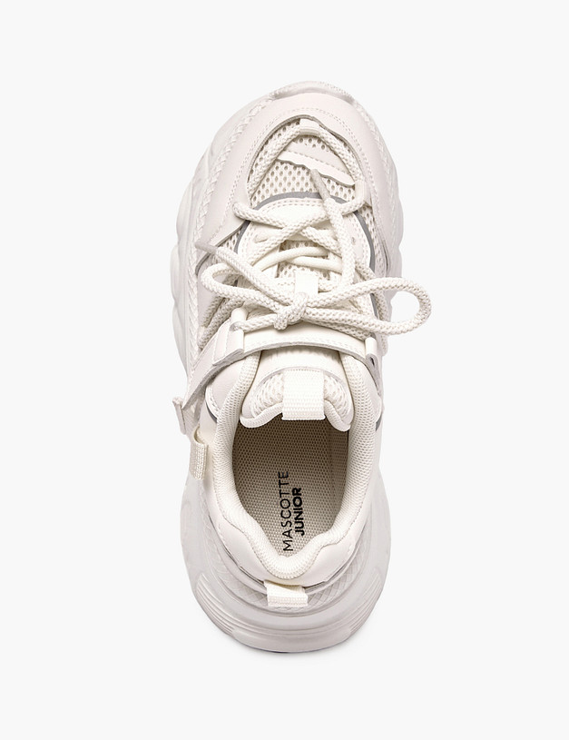 Молочные кроссовки для девочек MASCOTTE 234-511021-0201 | ракурс 4