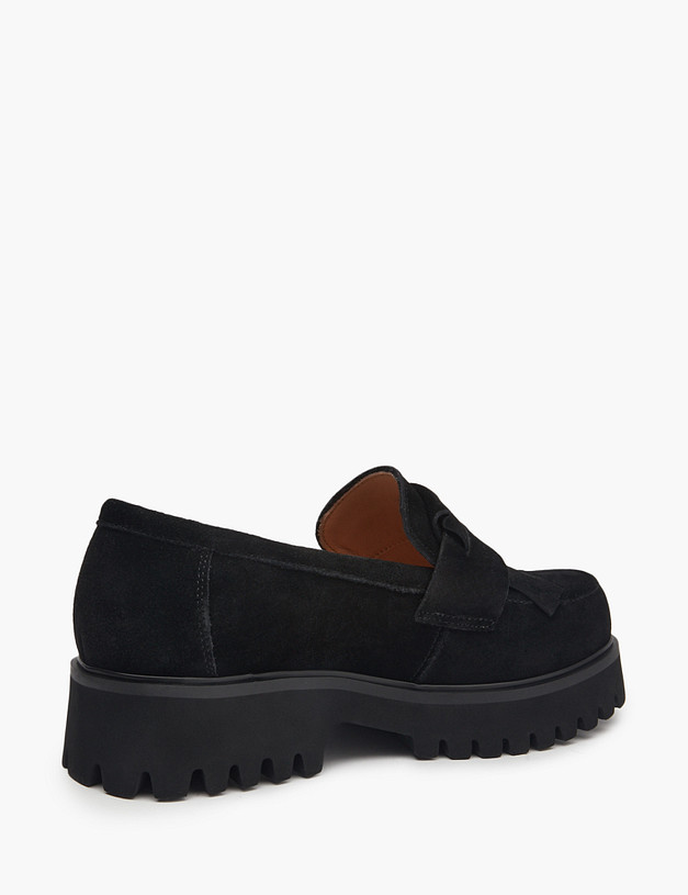 Черные женские лоферы на рельефной подошве MASCOTTE 25-510211-0202 | ракурс 3