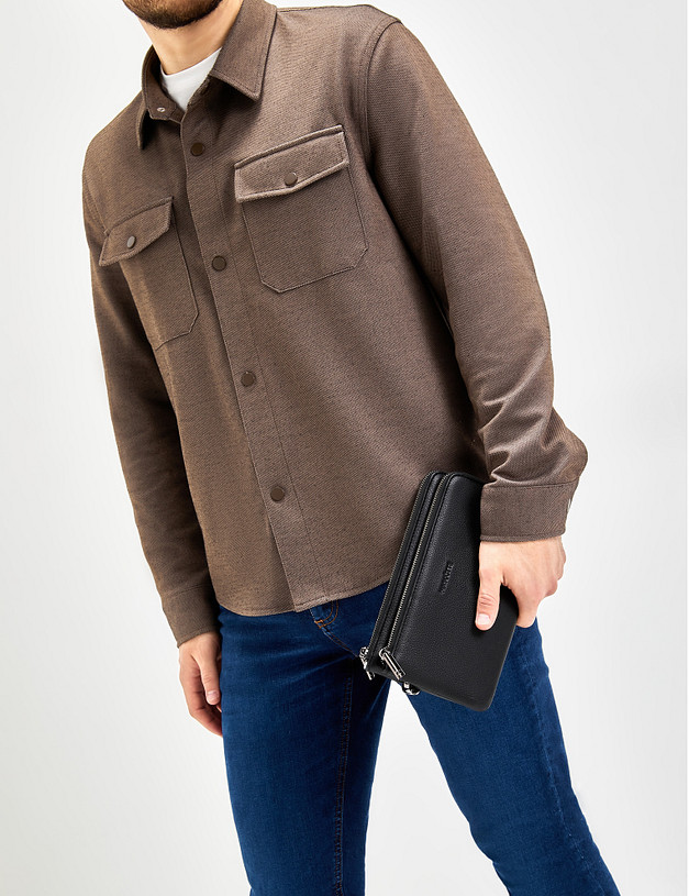 Черная мужская барсетка MASCOTTE 622-3108-102 | ракурс 1