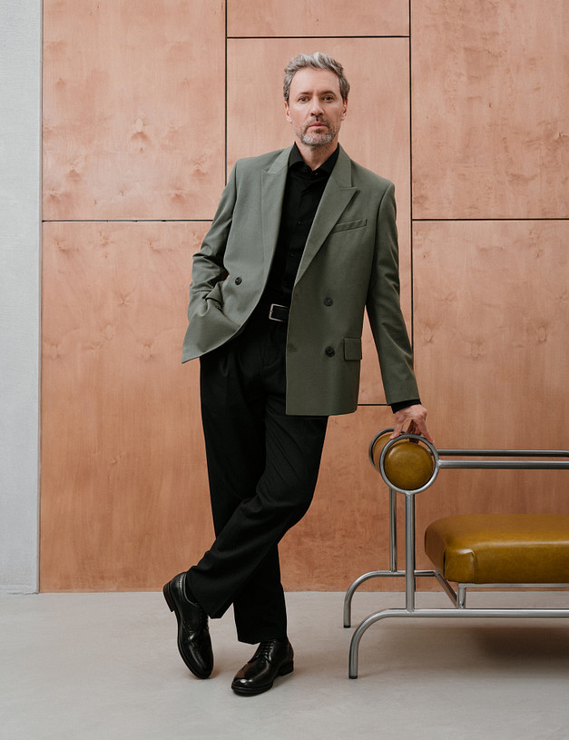 Черные мужские броги MASCOTTE 175-512812-0102 | ракурс 1