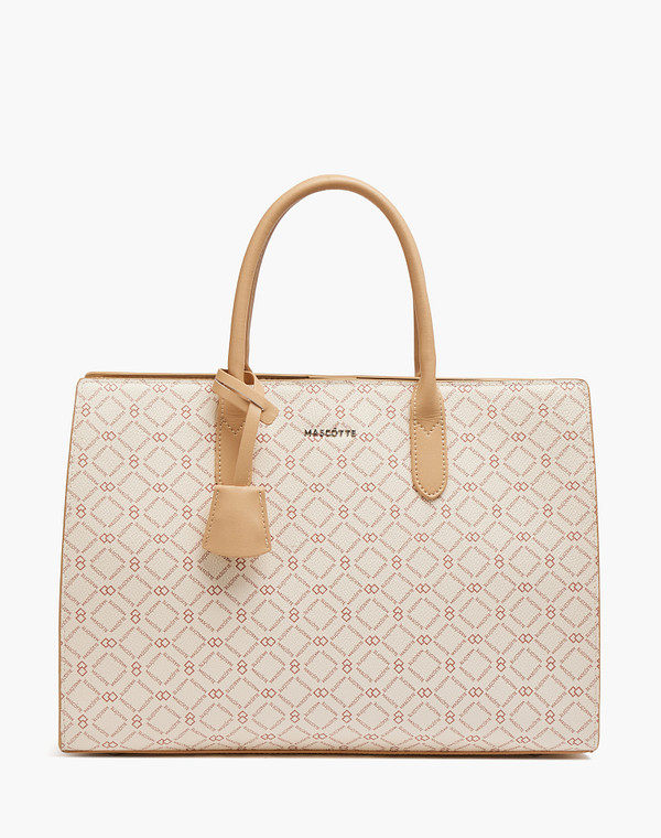 602-6104-601 Сумка женская и.кожа/текстиль молочн-беж, M, Mascotte
