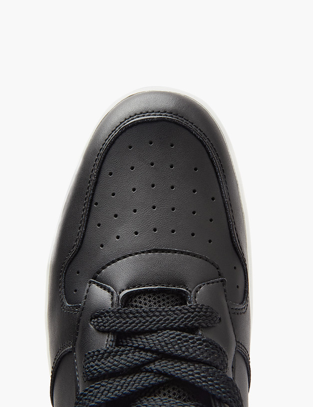 Черные мужские высокие кеды MASCOTTE 128-413821-0602 | ракурс 4 Черные мужские высокие кеды MASCOTTE 128-413821-0602 | ракурс 4