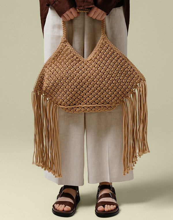 610-5112-208 Сумка женская текстиль/текстиль беж, L, Mascotte