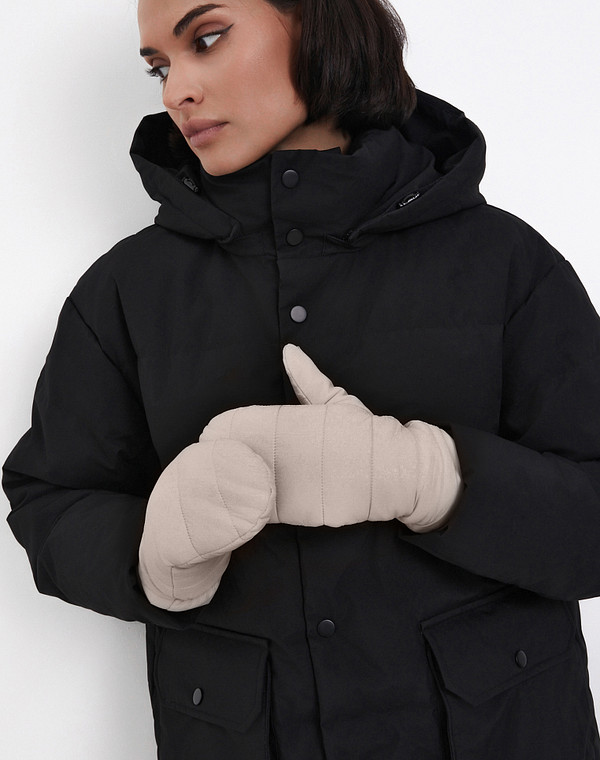 709-4230-201 Варежки жен.. текстиль/ворсин молочн, Lite by Mascotte