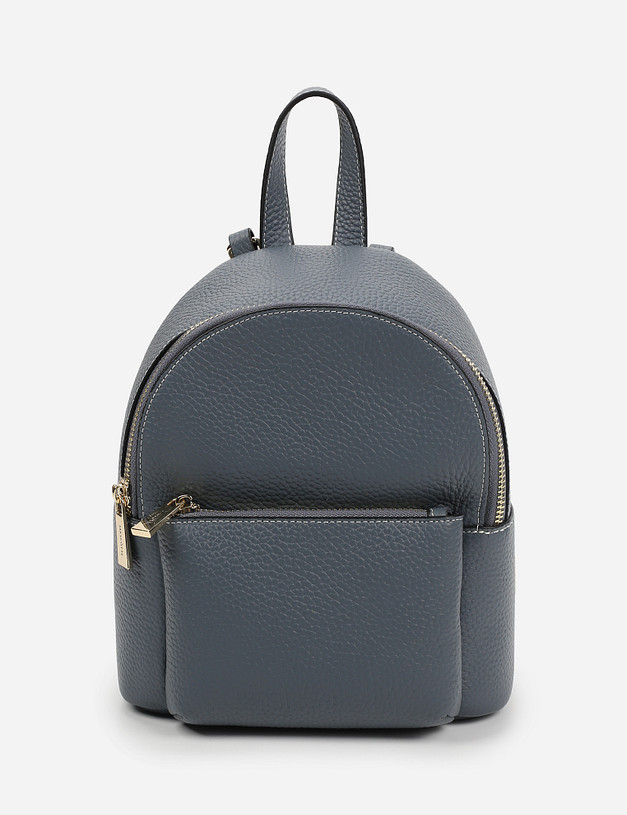 Синий кожаный женский рюкзак MASCOTTE 604-9117-103 | ракурс 2