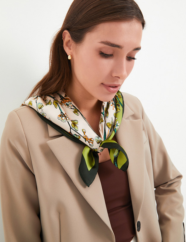 Зеленый женский платок MASCOTTE 766-4111-2404 | ракурс 1