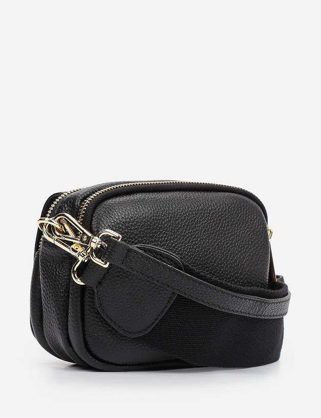 Черная кожаная женская сумка MASCOTTE 669-1209-102 | ракурс 3