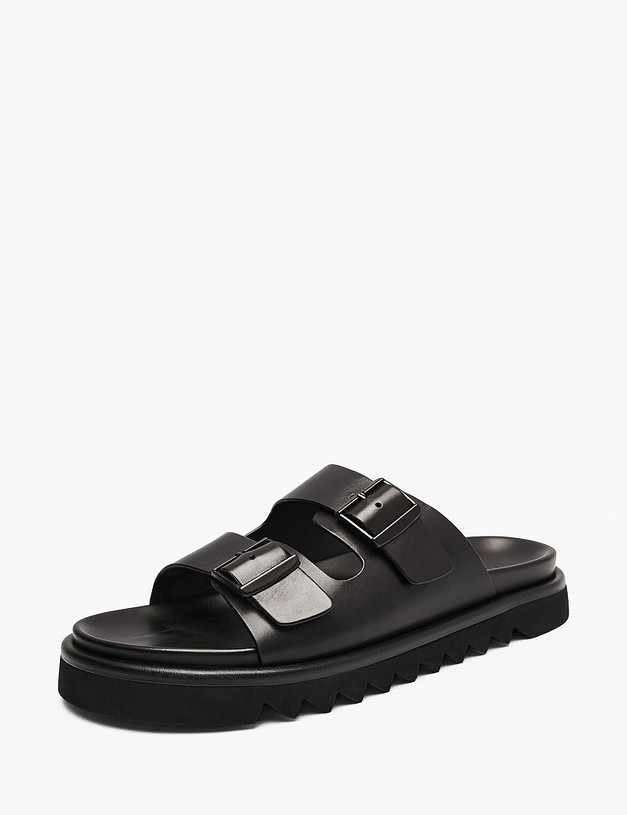 Черные мужские сабо MASCOTTE 15-610411-0102 | ракурс 2