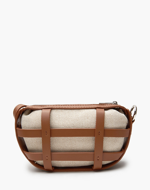 647-4108-609 Сумка женская и.кожа-текстиль/текстиль корич-беж, S, Mascotte