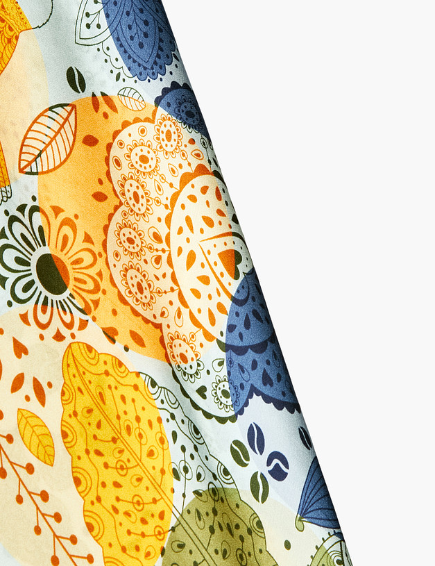 Желтый женский платок MASCOTTE 766-2133-2118 | ракурс 3