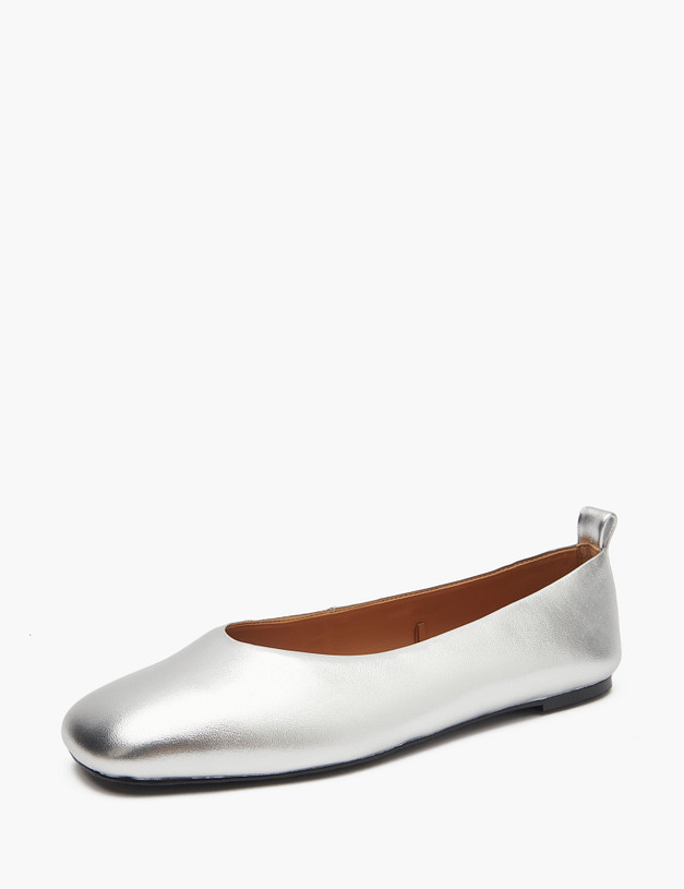 Серебристые женские балетки MASCOTTE 94-513912-0516 | ракурс 4 Серебристые женские балетки MASCOTTE 94-513912-0516 | ракурс 4