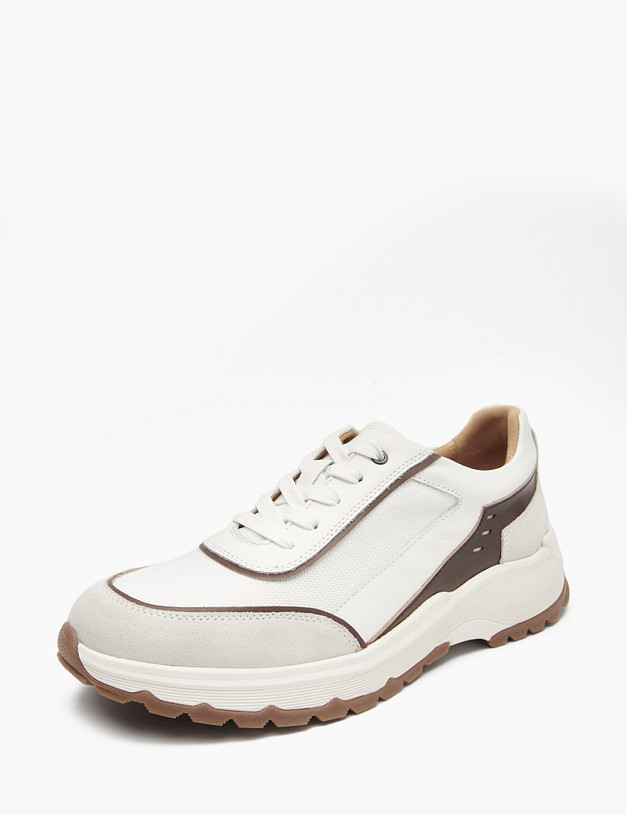 Белые мужские кроссовки с контрастными элементами MASCOTTE 22-5132113-0101 | ракурс 4