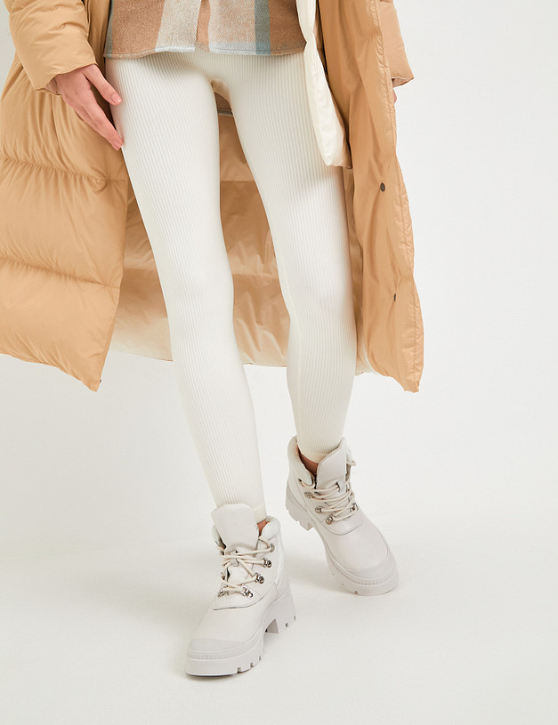 Белые женские зимние ботинки MASCOTTE 233-323631-0101 | ракурс 1