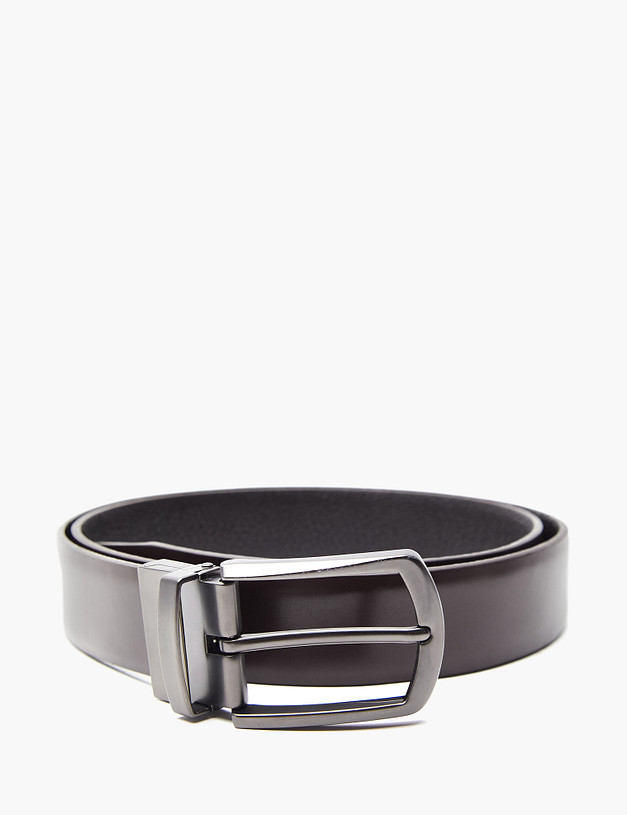 Коричневый мужской двусторонний ремень MASCOTTE 727-4118-105 | ракурс 2 Коричневый мужской двусторонний ремень MASCOTTE 727-4118-105 | ракурс 2