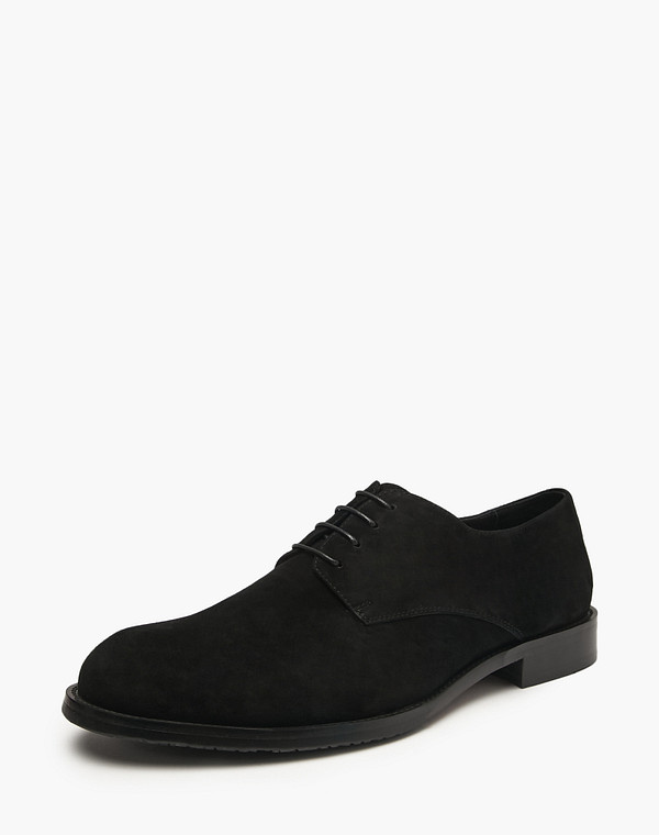 175-520911-0602 Полуботинки мужские велюр/нат.кожа-текстиль черн, Mascotte