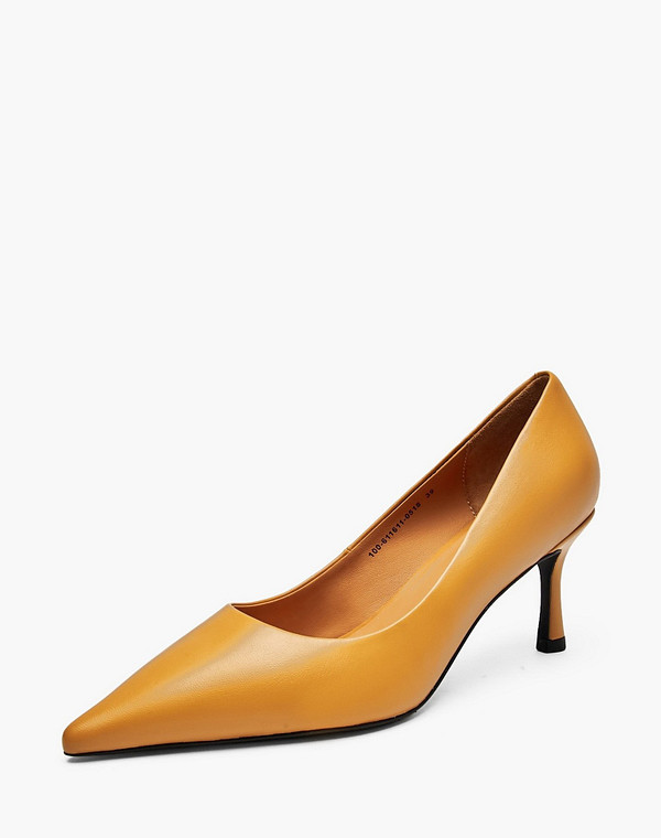 100-611611-0518 Туфли женские нат.кожа/нат.кожа желт, Mascotte