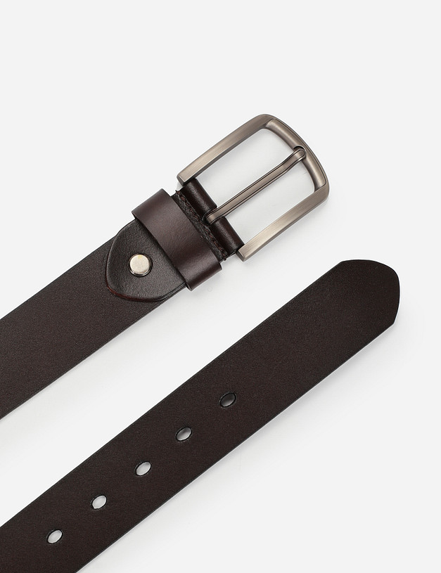 Коричневый кожаный мужской ремень MASCOTTE 703-1108-109 | ракурс 3