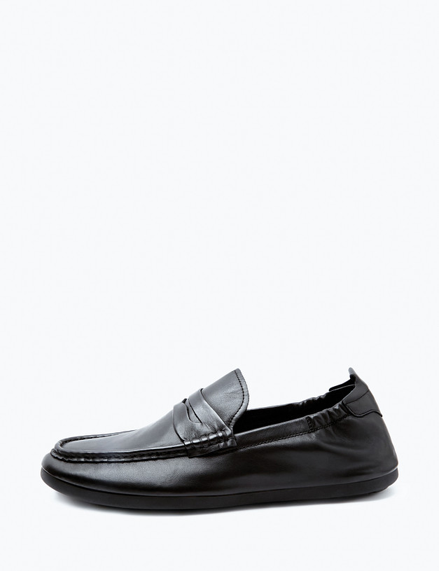 Черные мужские мокасины из кожи MASCOTTE 98-413191-0102 | ракурс 1 Черные мужские мокасины из кожи MASCOTTE 98-413191-0102 | ракурс 1