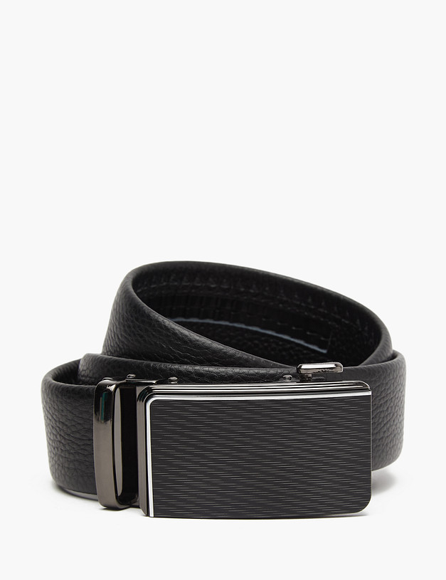 Черный мужской ремень MASCOTTE 727-3209-102 | ракурс 2 Черный мужской ремень MASCOTTE 727-3209-102 | ракурс 2