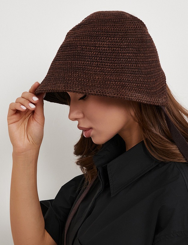 Коричневая женская шляпа MASCOTTE 766-6143-2609 | ракурс 3