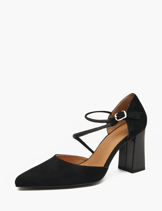 Черные женские туфли с ремешком MASCOTTE 100-510311-0602 | ракурс 2