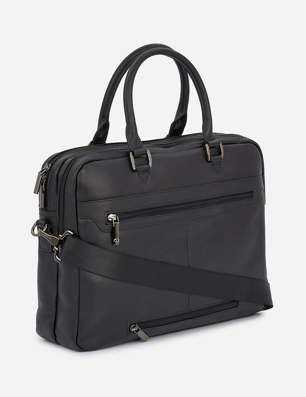 Черный мужской портфель MASCOTTE 642-1202-602 | ракурс 2