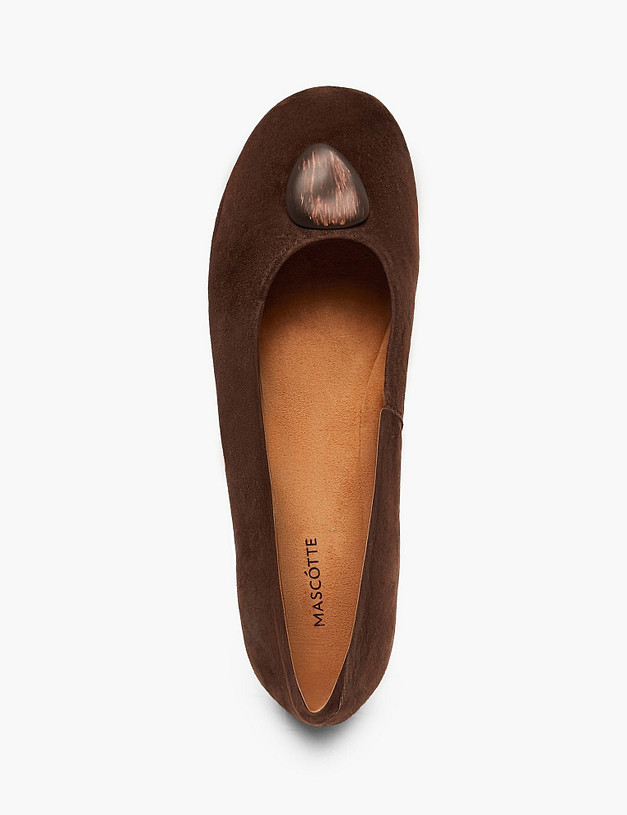 Коричневые женские балетки MASCOTTE 233-6103111-4690M | ракурс 4