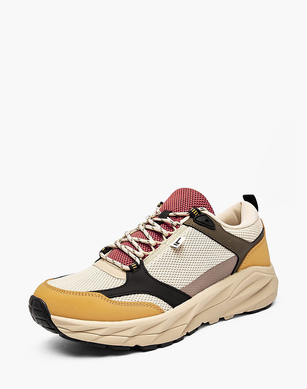 181-512222-0201 Полуботинки для активного отдыха мужские текстиль-кож.спилок/текстиль молочн-желт, Lite by Mascotte