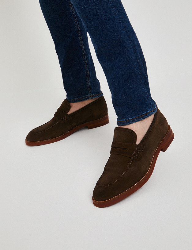 Коричневые мужские лоферы MASCOTTE 175-511011-2225M | ракурс 1 Коричневые мужские лоферы MASCOTTE 175-511011-2225M | ракурс 1