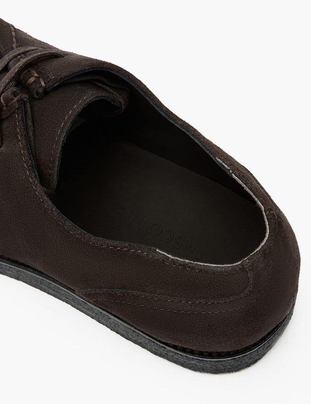 Коричневые велюровые мужские полуботинки MASCOTTE 128-314911-3201M | ракурс 7