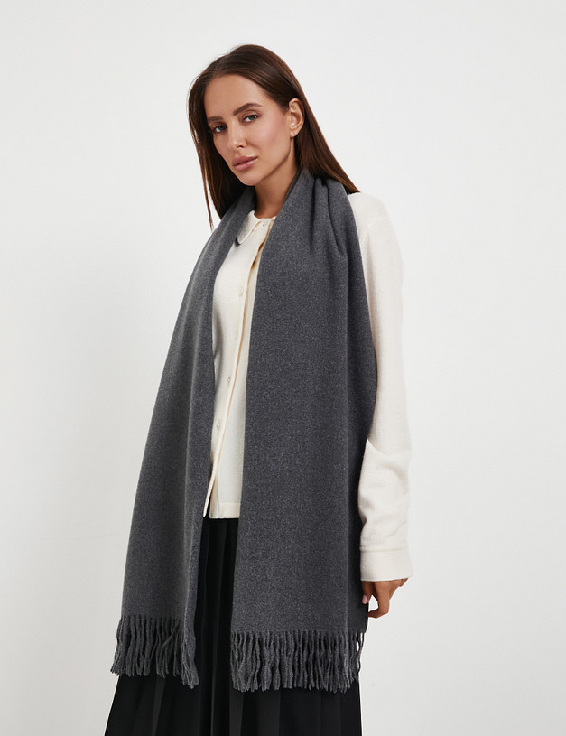 Серый женский шарф MASCOTTE 779-5202-24310 | ракурс 1