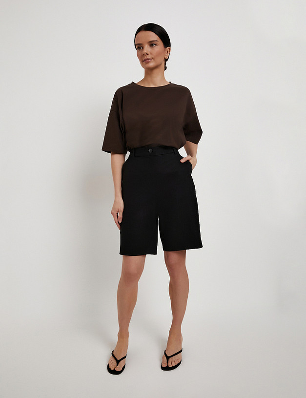 Черные женские шорты MASCOTTE 835-6103-2702 | ракурс 5