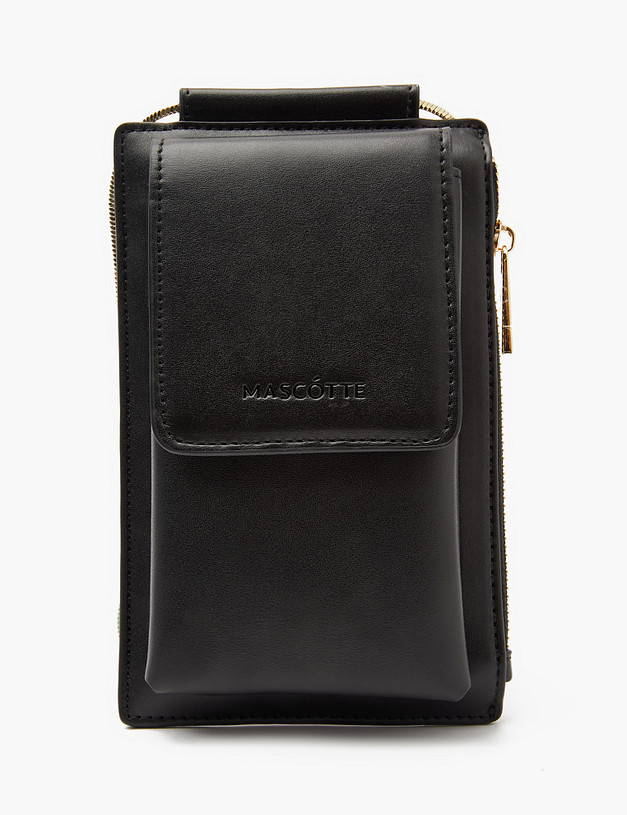 Черная женская сумка для мобильного MASCOTTE 602-2204-602 | ракурс 2
