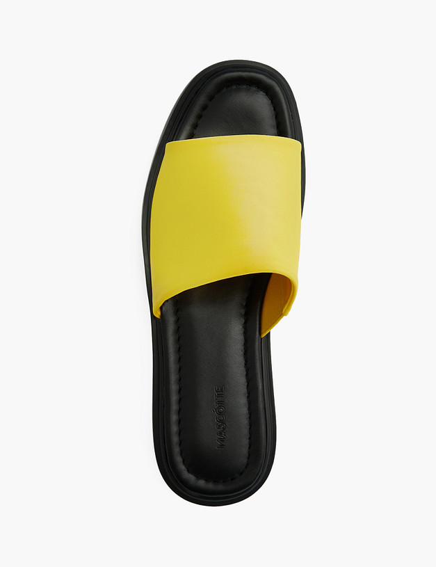 Желтые женские сабо на платформе MASCOTTE 233-3183723-2418 | ракурс 4 Желтые женские сабо на платформе MASCOTTE 233-3183723-2418 | ракурс 4