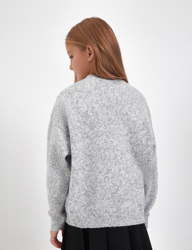 Серый джемпер для девочек MASCOTTE 900-4212-2410 | ракурс 5