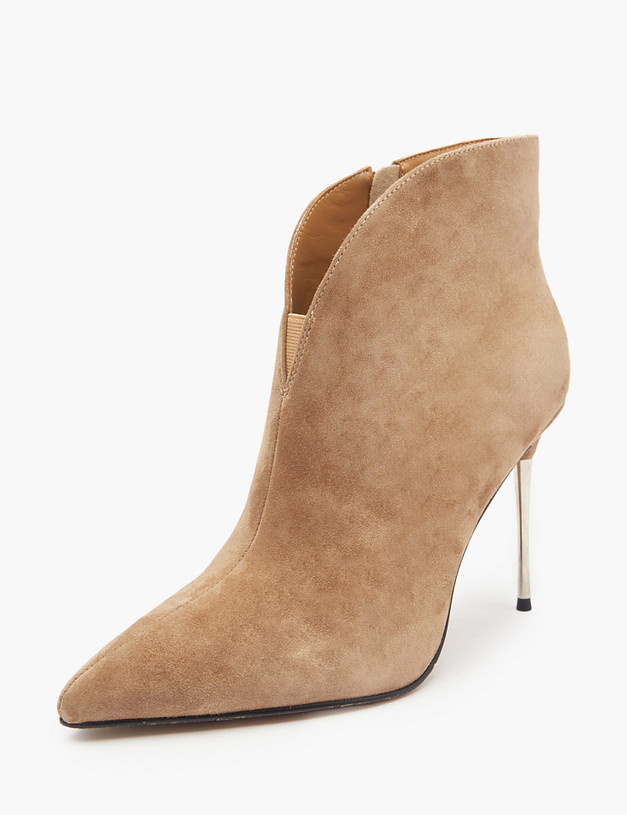 Бежевые женские ботильоны на шпильке MASCOTTE 100-510921-0608 | ракурс 2