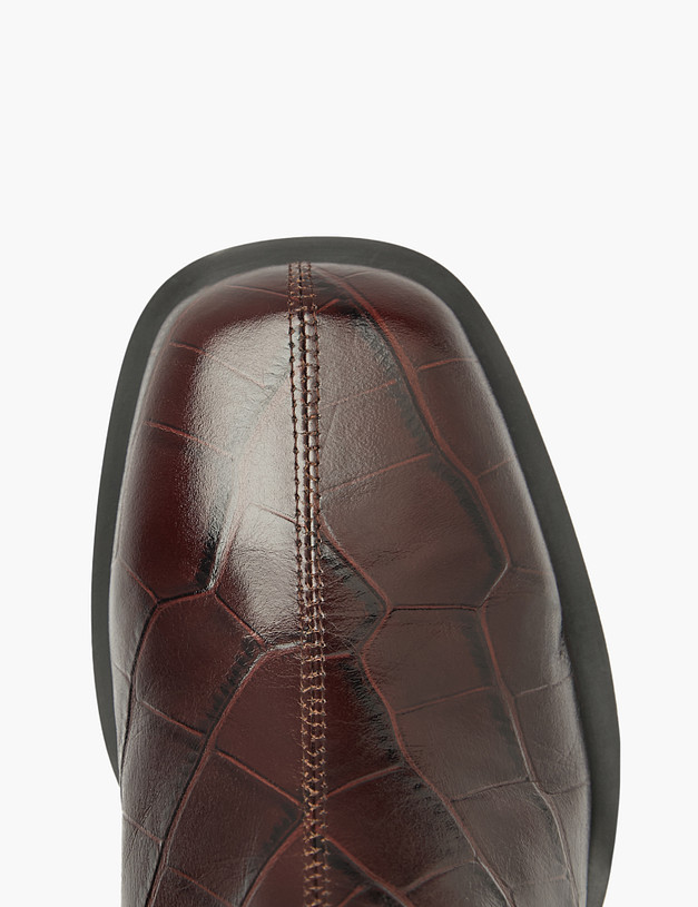 Бордовые женские ботинки с тиснением MASCOTTE 126-2261025-0109 | ракурс 6