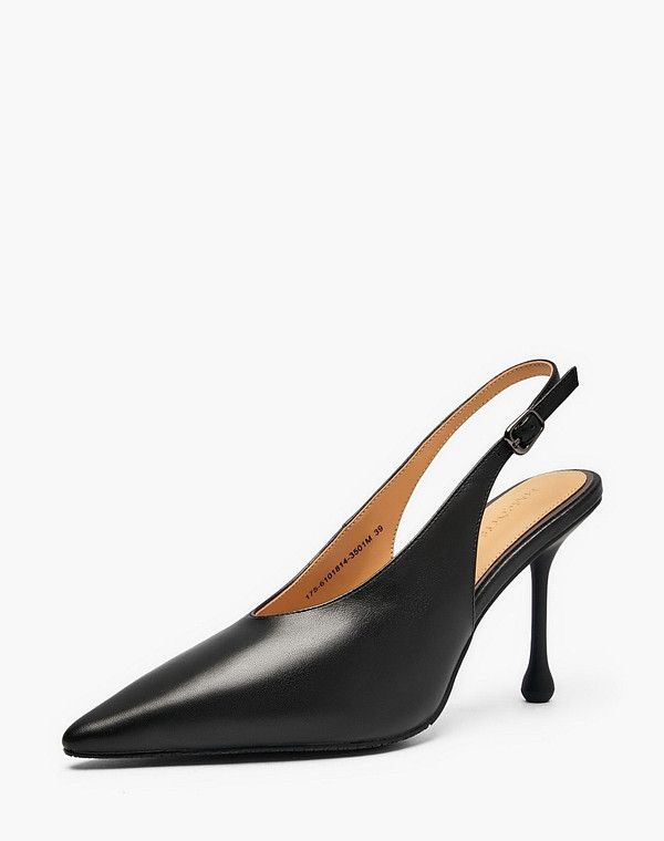 175-6101814-3501M Туфли летние женские нат.кожа/нат.кожа черн, Mascotte