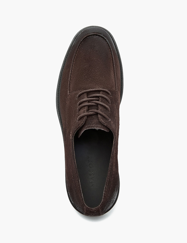 Коричневые мужские дерби из велюра MASCOTTE 22-3212417-0209 | ракурс 4