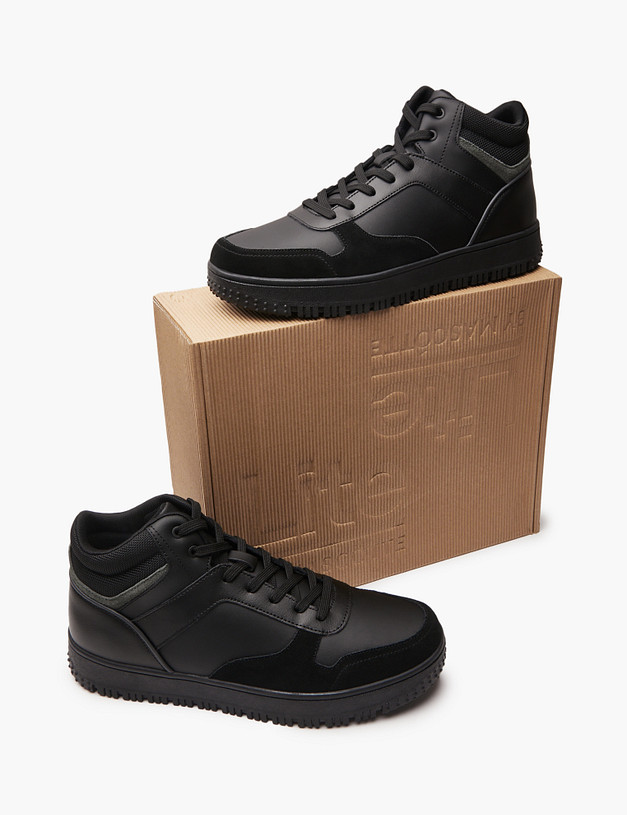 Черные  утепленные мужские хайтопы MASCOTTE 189-421251-0602 | ракурс 8