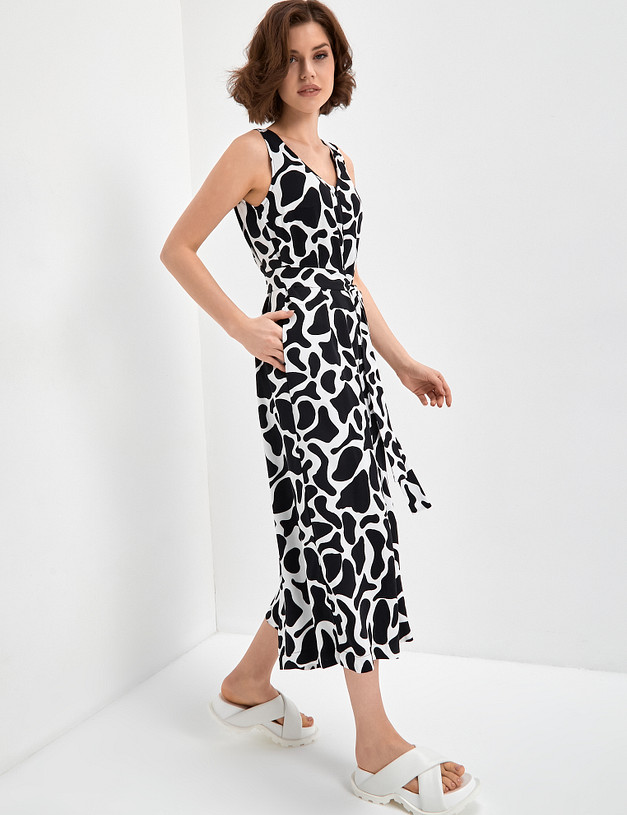 Женский летний комбинезон с принтом MASCOTTE 790-3103-2402 | ракурс 5